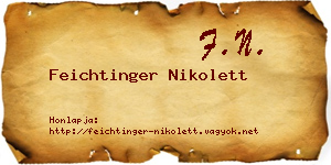 Feichtinger Nikolett névjegykártya